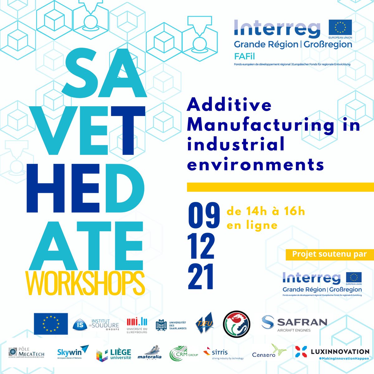 pole_materalia's tweet photo. J-1⌛ [📢ℕ𝔼𝕎𝕊 𝕄𝔸𝕋𝔼ℝ𝔸𝕃𝕀𝔸 ] #MatEvent | WORKSHOPS #FAFilFabricationAdditive 

Vous souhaitez participer ?

📆 09.12.21
👉 : https://t.co/zM6y3SvEfm

#france #europe #additivemanufacturing #webinaire #workshops https://t.co/QCSvBSSuqW