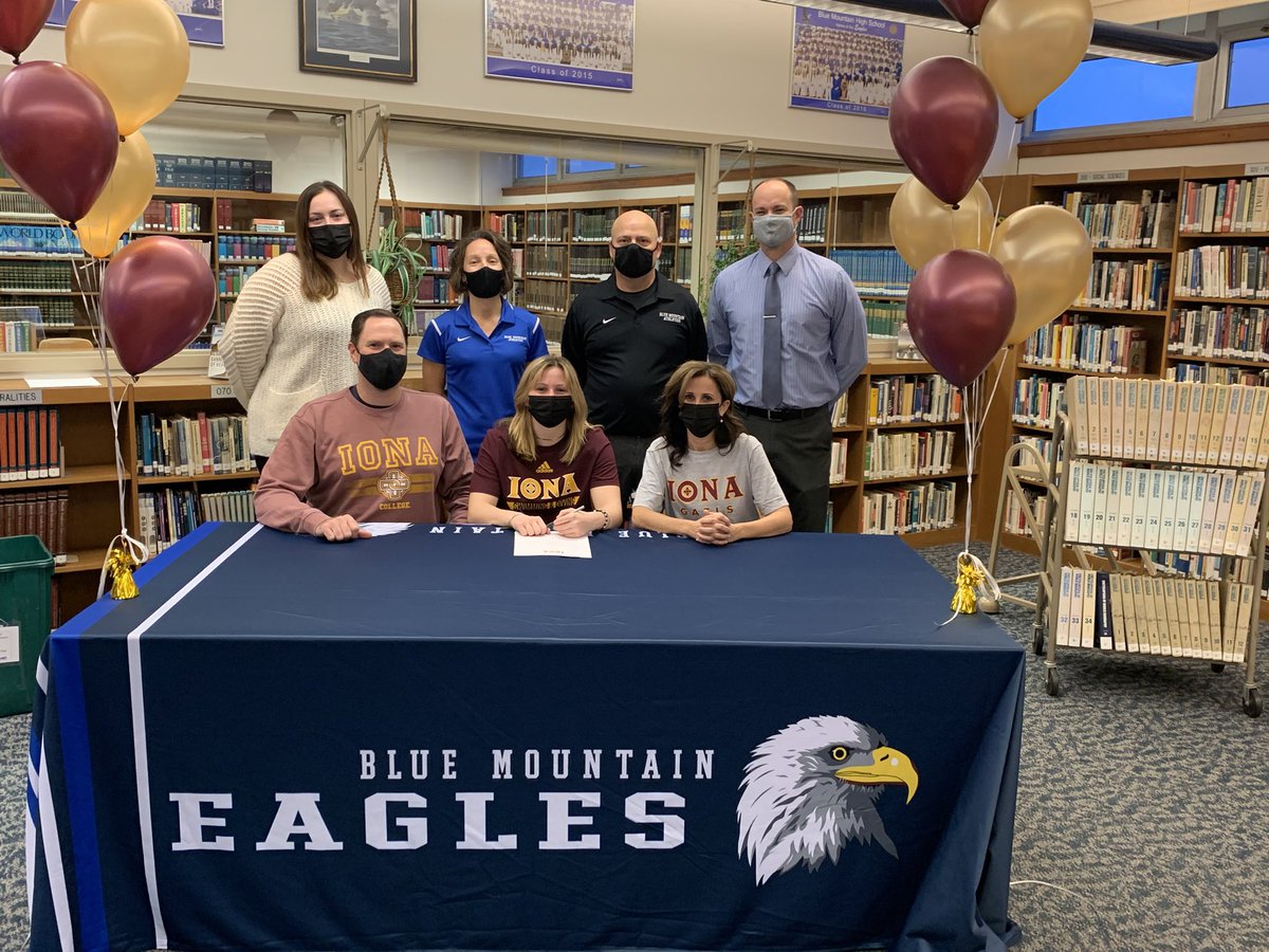 BMSDAthletics's tweet photo. Today we had Katherine Sarnes signing her Division 1 Letter Of Intent to swim at Iona College. Congratulations Katherine. BM Proud!! https://t.co/AvlR4XFEWW