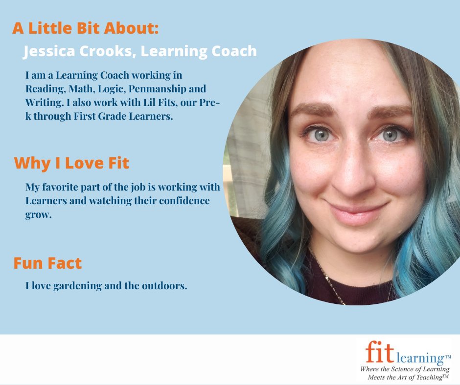 fitlearningcle's tweet photo. Meet Jessica, one of our rock star Learning Coaches with Fit! #fitlearningcle #math #reading #literacy #Fluency https://t.co/3MyGFUkPmx