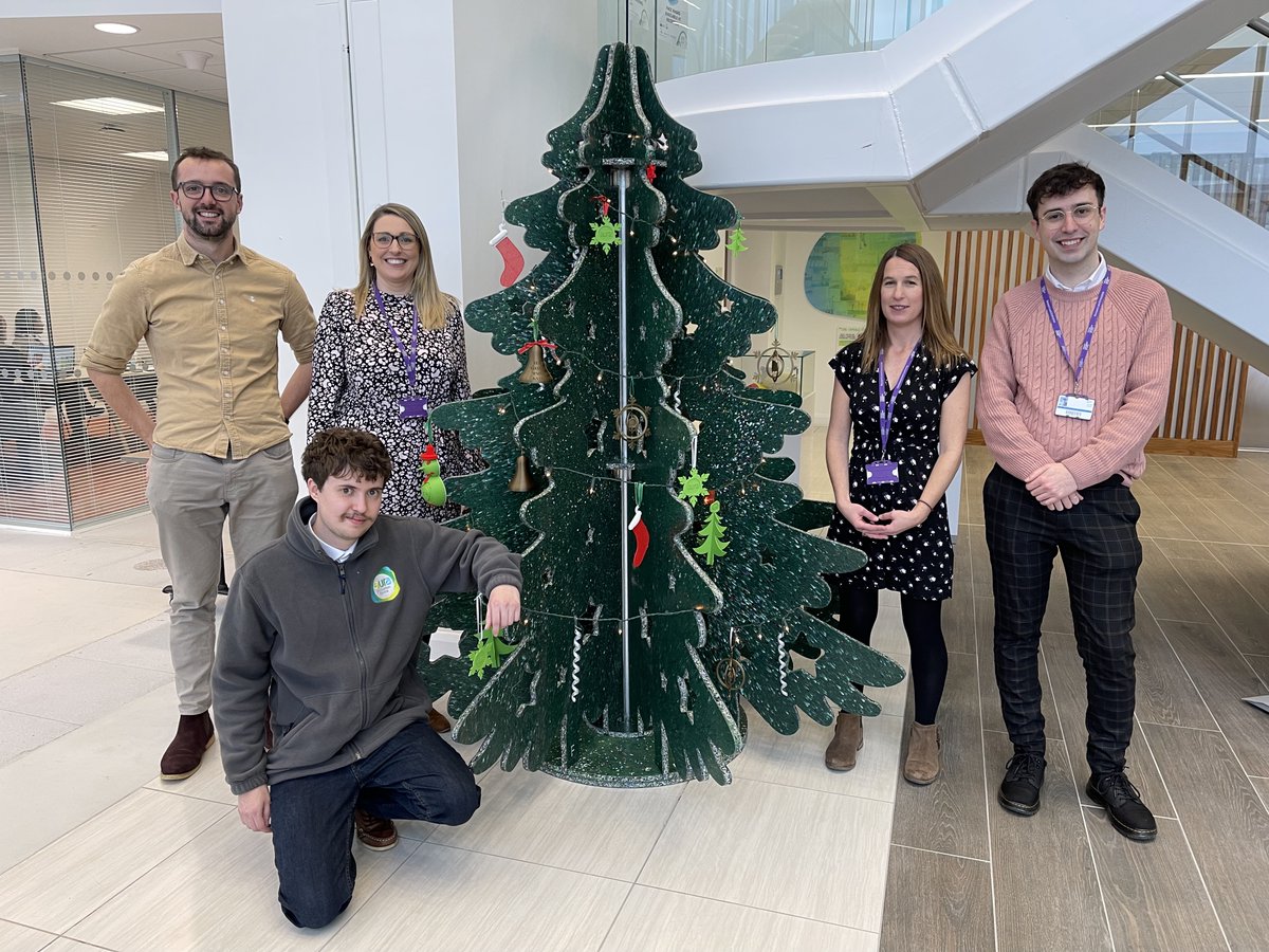 _aurainnovation's tweet photo. We're delighted with our #sustainable Christmas tree made from materials such as beach waste, PPE, cosmetic and food packaging by the amazing @ReWorkedGB🎄

The tree decorations were 3D printed at the #AIC using 100% recycled plastic by our own Jordan Strachan👏

#Innovation https://t.co/zrWGtrNyCN