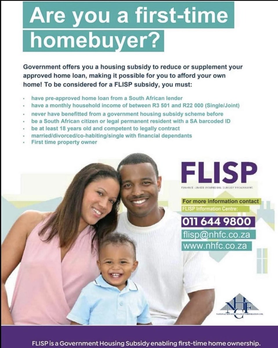 GP_DHS's tweet image. Government offers you a housing subsidy to reduce or supplement your approved home loan, making it possible for a first-time buyer to afford their own home #FLISP #FLISPSubsidy #growinggautengtogether