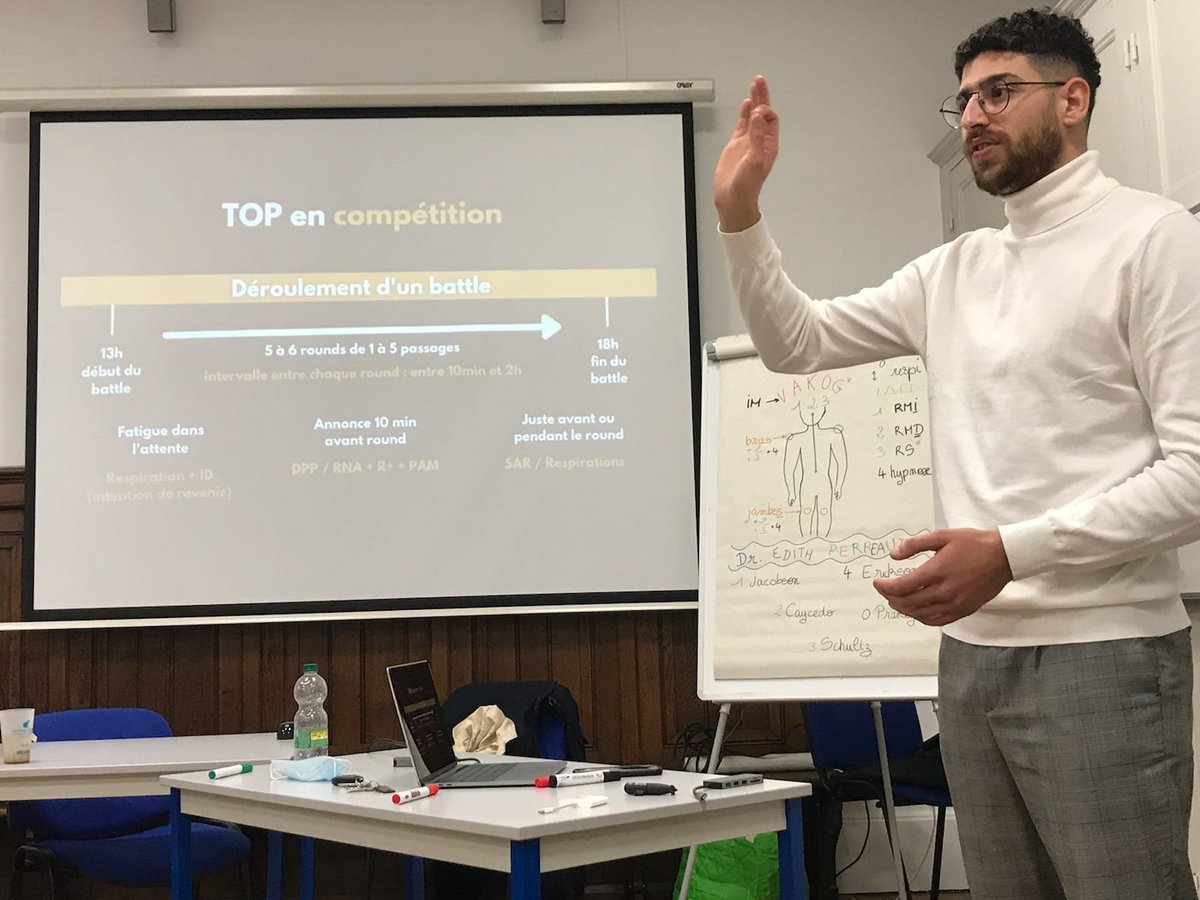 TOPCONSULTING21's tweet photo. 🏁 Fin du parcours Praticien TOP par la présentation du mémoire devant la nouvelle promotion 🎓.

👍 Superbe intégration des TOP dans une culture particulière : le breaking.

👏 Félicitations à Medjahed pour son sérieux, son travail et son humanité.

#top #formation #BREAKING https://t.co/7LMHBuSUvH