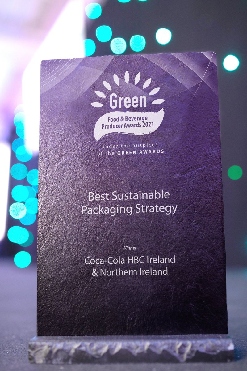 gfbawards's tweet photo. Well done to Coca-Cola HBC Ireland &amp; Northern Ireland on winning the Best Sustainable Packaging Strategy award! #GFBAwardsIRL @cocacolaie https://t.co/OKqUD4iD5k