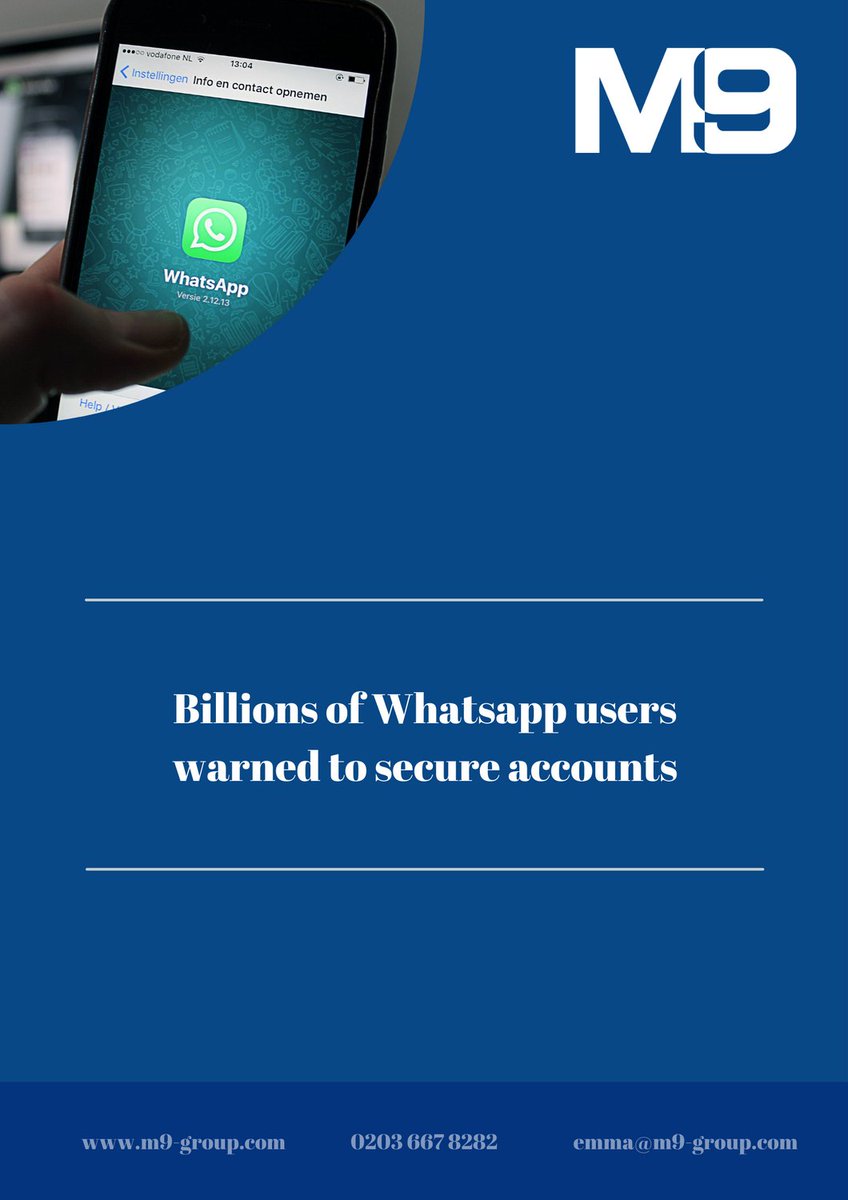 them9group's tweet photo. Cyber-experts warn a rise in hack and scam attempts over Xmas – so locking down your WhatsApp is a high priority.
All info - https://t.co/CbChDw2R55 #itsecurity #business #hacked #phishing  #networking  #anonymous #ransomware #networksecurity #data  #cloudsecurity #cybersecurity https://t.co/czppXZmF3G