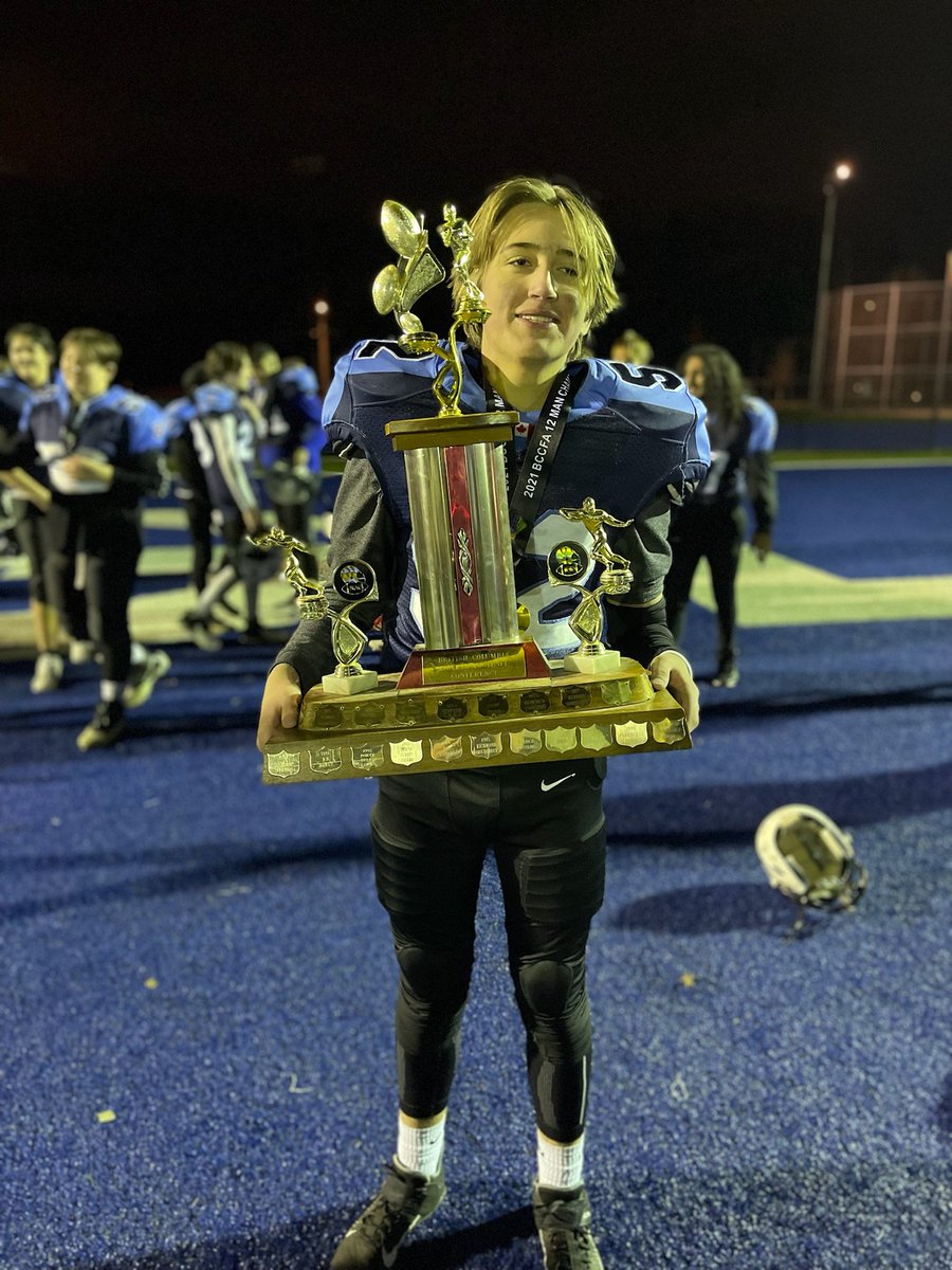 My nephew, Graycen... G-MAN..., basking in victory after winning the provincial championship in British Columbia league...Congrats Titans!