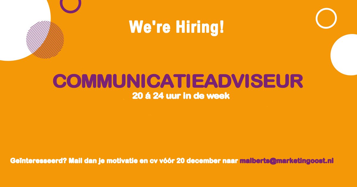 MarketingOost | Regie op Vrijetijdseconomie tweet media