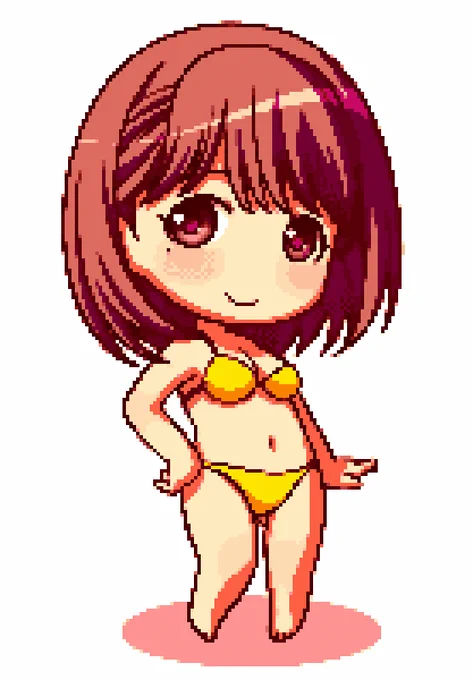 ドット絵こんばーた https://t.co/zIVlPUSE1z #ドット絵こんばーた
やってみた

やっぱセル塗り風な色数少ないやつのほうが綺麗に出来るなあ 