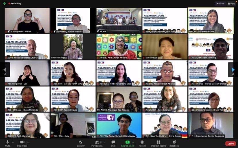 I had the privilege of joining Ms.Mikiko Otani, Chairperson of the CRC in The ASEAN Dialogue on the UN Convention on the Rights of the Child General Comments, 7-8 December 2021