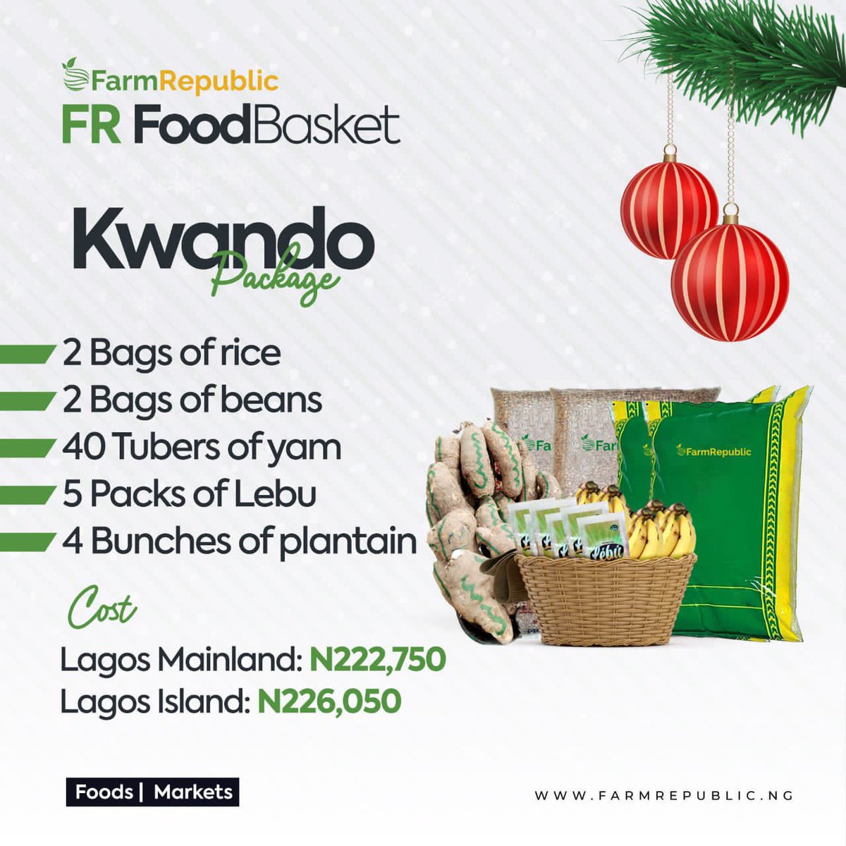FarmRepublic's tweet photo. Food is our language. Speak to us, we hear you.
Our DMs are open, Talk to us today!!
#FRfoodbasket
#foodbasket
#Apere
#Nkata
#Kwando
#christmasbasket
#christmashampers https://t.co/f88lCYmNat