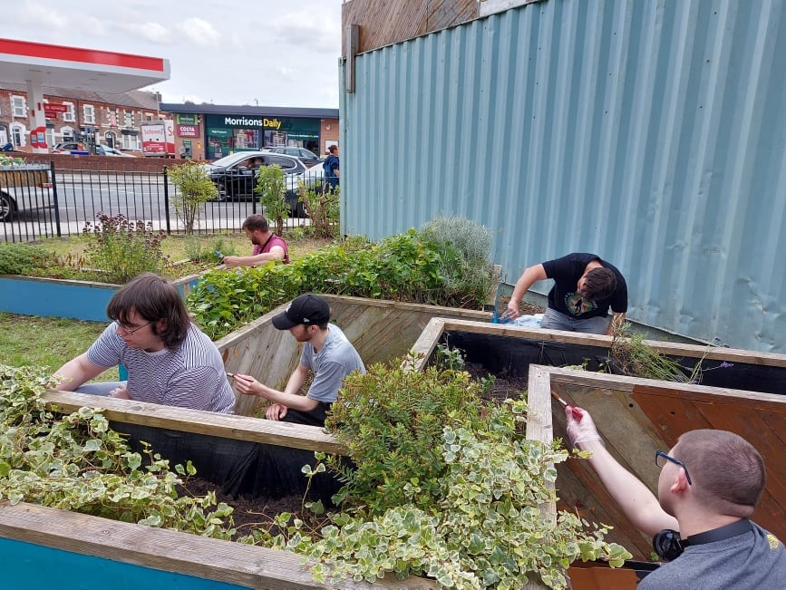 The hardy young people from <a href="/YourWayTMLCR/">Your Way @ Talent Match LCR</a> &amp; @merseysideya are braving the elements in our 'Pocket Park' &amp; Oakfield Terrace this Thursday from 11am-3pm, doing some sprucing up, planting &amp; litter picking! So, if you're passing by, give them a wave or say hi!🌹🌳👋👋🌿