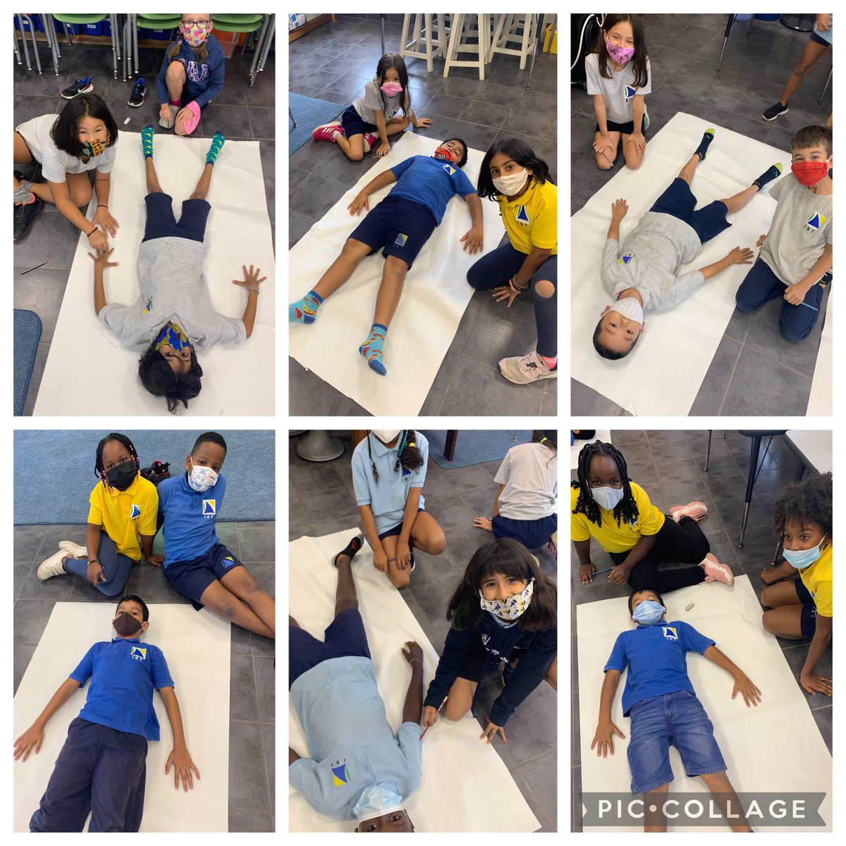 teach2learn13's tweet photo. Tuning into to what 3DL @istafrica knows about the human body. Ss worked in small groups to trace a body and include all the parts/systems they think are inside. Great way to access their prior knowledge. Looking forward to the inquiry that is to come! #ibpyp #inquirycycle https://t.co/Q70TqhGNzu