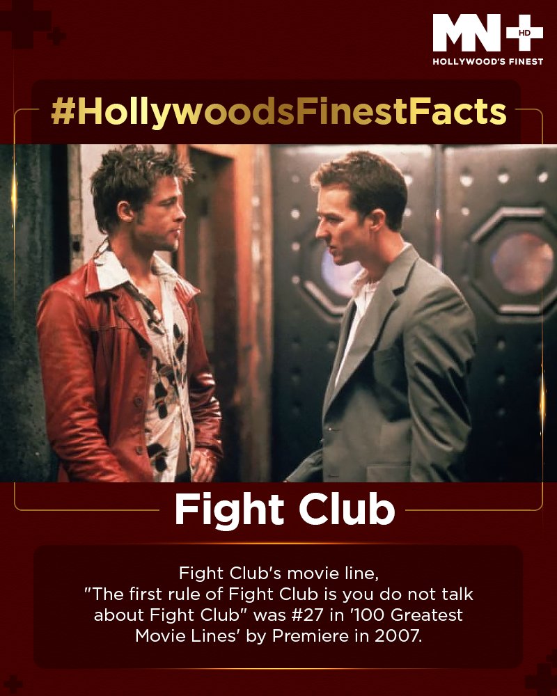mnplustv's tweet photo. Are you a Fight Club fan? Comment & let us know!
#FightSoap #EdwardNorton #BradPitt https://t.co/DOcnCOhiAg