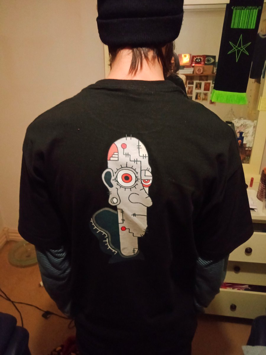 Josh_Backman's tweet photo. Holy aliens riding dinosaurs Batman!!! 

Fucking #cryptonip merch alpha sneak peak good lordy 😳

Prototypes are looking TIGHT @NippyNip2 🔥🔥🔥 Fuck yes!

#NFT #NFTCommunity #cryptonips #psychedelic #lucid #trippy #nip https://t.co/3G8liDT03H