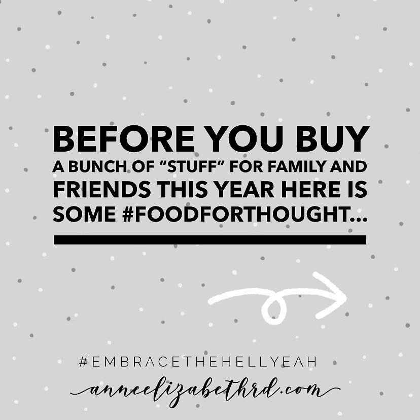 AnneElizabethRD's tweet photo. #EmbracetheHellYeah!!!: "Be Present Instead of Presents" Weekly Wisdom: https://t.co/806lMApoOe ๐ #WisdomWednesday https://t.co/5rkuP7J7j6