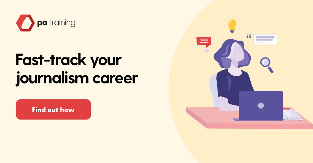 PAMediaAcademy1's tweet photo. Learn everything you need to become a qualified journalist in just 18 weeks when you train with @PA the UK and Irelandβs national news agency.
Join our course this January: https://t.co/coWVB5HGsq
#pamedia #patraining #journalsim #journalist #newsreporter #sportsnews https://t.co/AFxPEZGPCe