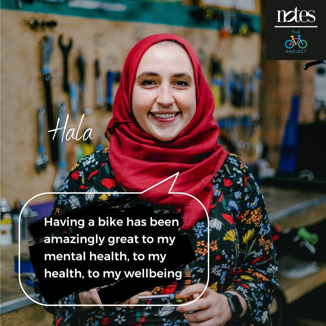 The_BikeProject's tweet photo. We want to give the #GiftOfABike to 250 recently arrived refugees this Christmas. Throughout December you can donate to our appeal in any branch of @NotesLondon or online.
You can read Hala's story (and lots more) to learn about the impact of a bike 👉🏼 https://t.co/EiqDwgoNFA https://t.co/McrhZcFajj