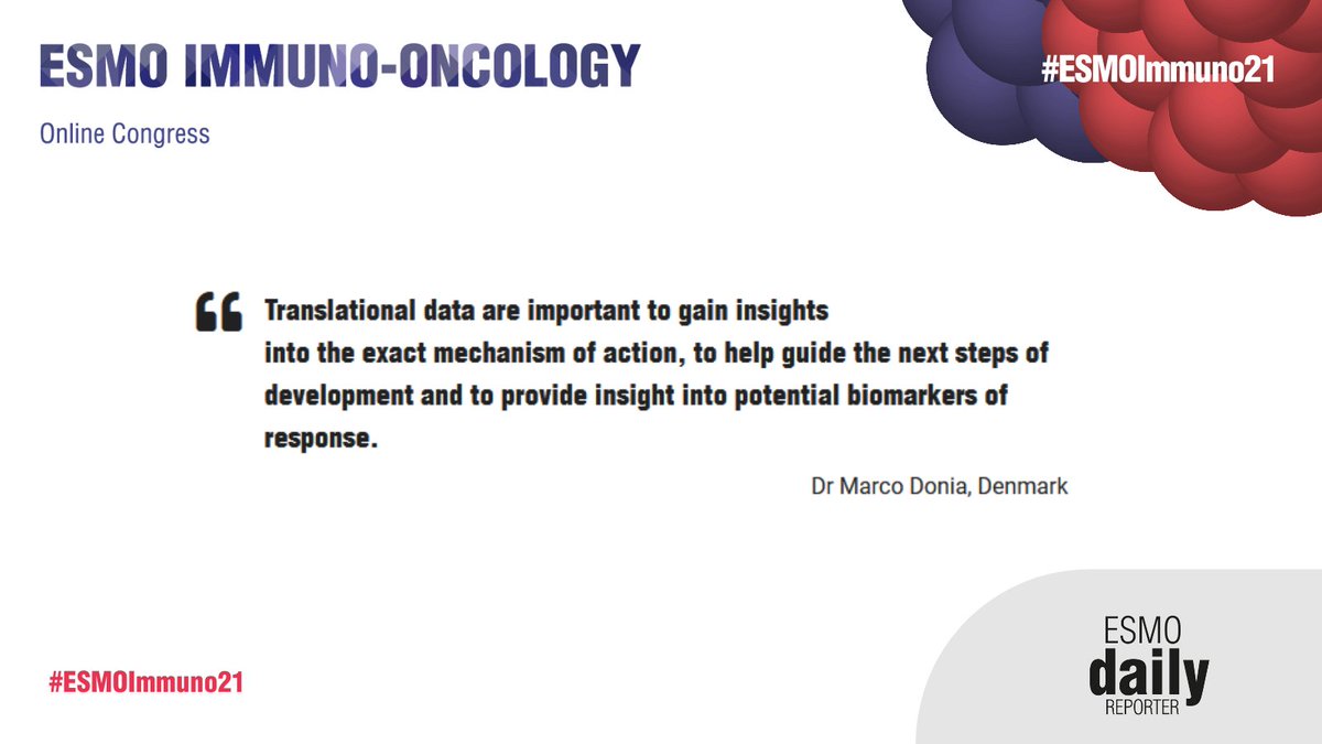 ESMO - Eur. Oncology (@myesmo) on Twitter photo #ESMOImmuno21: New #immunotherapies explored to improve treatment of solid tumours. From cell-based therapies to soluble #Tcell engagers & T-cell co-stimulation, early findings show novel promising strategies, but more data needed
ow.ly/IVLz50H62qY
<a href="/DoniaMarco/">Marco Donia</a> #CARTcell #ESMOImmuno21: New #immunotherapies explored to improve treatment of solid tumours. From cell-based therapies to soluble #Tcell engagers & T-cell co-stimulation, early findings show novel promising strategies, but more data needed
ow.ly/IVLz50H62qY
<a href="/DoniaMarco/">Marco Donia</a> #CARTcell