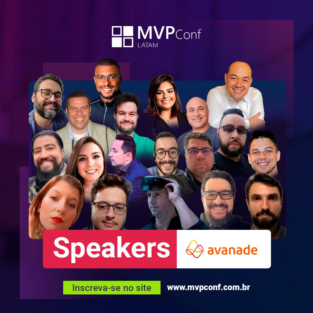 Nossos Speakers da trilha Avanade estão prontos para o MVPConf 2021 👊

O tempo passou voando e nosso evento já é AMANHÃ 🤩

Quem aí já garantiu o ingresso? Corre que ainda dá tempo 😉

Participe do maior evento de tecnologia da América Latina 😃

👉 mvpconf.com.br