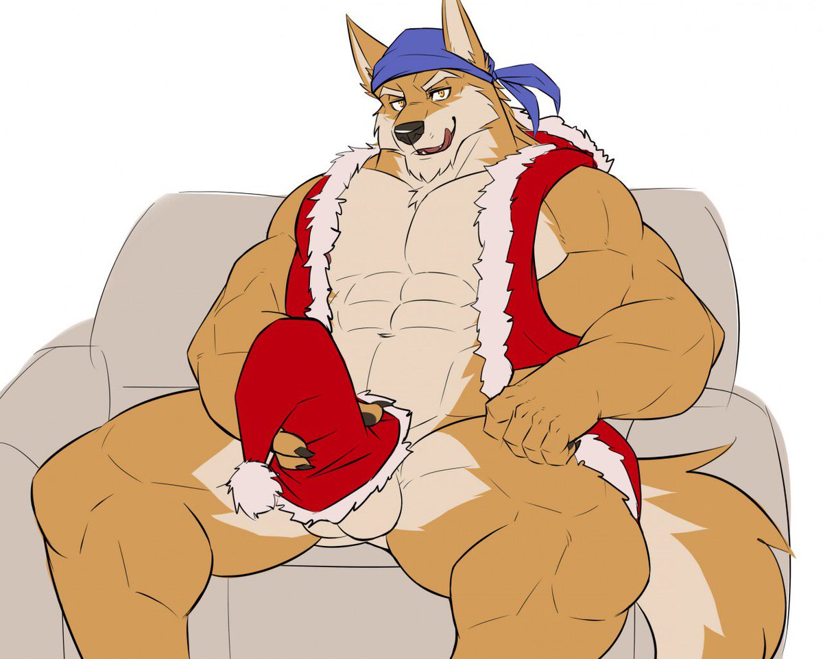 Wolfplot1's tweet photo. Hulooo's Present! My muscle beast @yp88888 gave my this great Christmas present! And I already have his present right here! Hehe! @Wolfplot1 #Wolfplot1 Art by: @DRKSART https://t.co/oHGsFawS2E