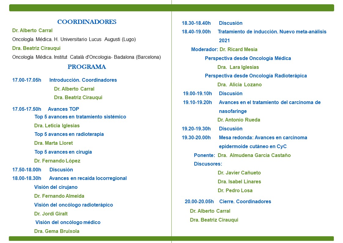 Martes 14 dic, 17:00 h. Última cita del año: Avances de Impacto en Cáncer de Cabeza y Cuello. On line. Inscripción gratuita y toda la información en ttccgrupo.com/simposios/ Organizado por <a href="/ttccgroup/">TTCC-GrupoTratamiento Tumores Cabeza y Cuello</a> de <a href="/_SEOM/">SEOM</a>  Con la colaboración de <a href="/SEORLCCC/">SEORLCCC</a> <a href="/SECOMmxf/">SECOMCyC</a> #GEORCC de <a href="/SEOR_ESP/">SEOR.es</a> 👇👇