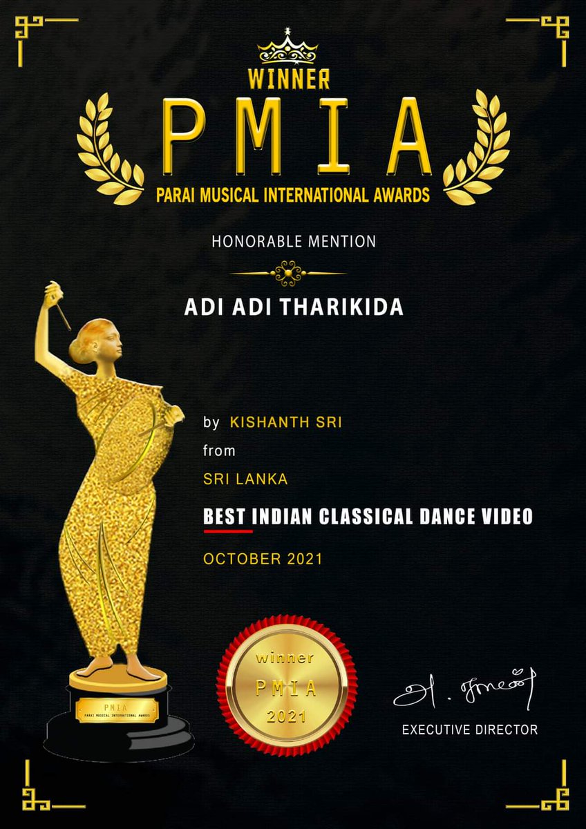 newborn_cinema's tweet photo. Congratulations DR.N.Senthurchselvan
ADI ADI THARIKIDA has #won Best Indian #classical #Dance Video award at the #Parai Musical International Awards 
Watch the music video here👇
https://t.co/ZLYwpb2yfB
Listen in Spotify now
https://t.co/2eB5VWoze0
#musicvideo #bestclassicaldance https://t.co/RYiqZLTWxD