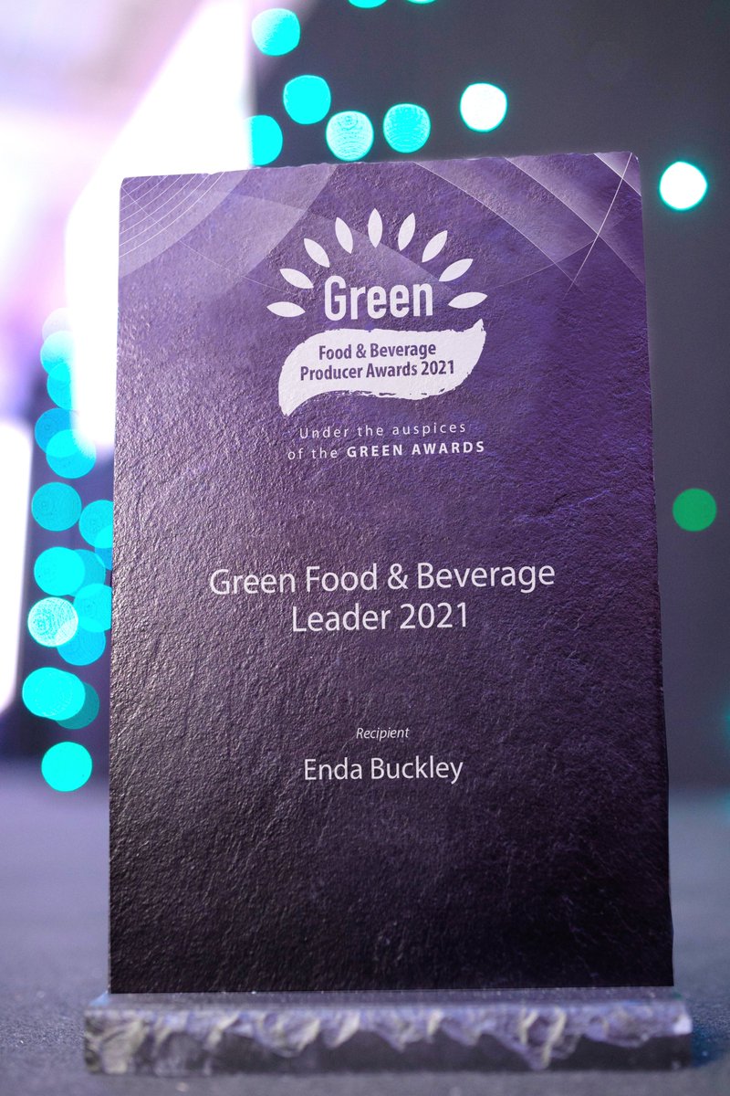 gfbawards's tweet photo. Congratulations to @endabuckley on receiving the Green Food &amp; Beverage Leader 2021 award! #GFBAwardsIRL https://t.co/202eRrv6PT