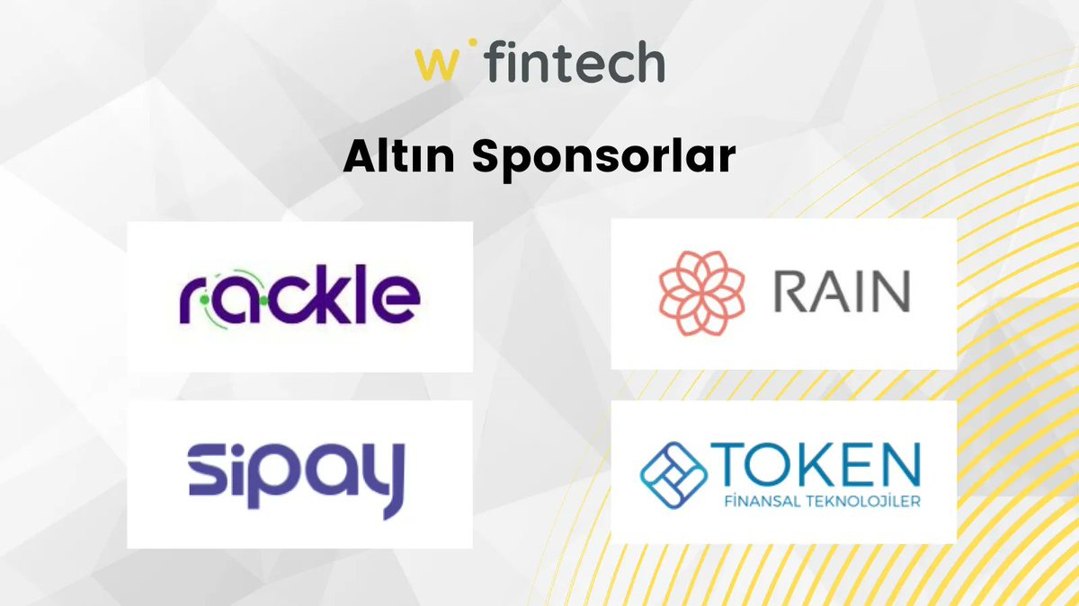 Webrazzi Fintech 2021'de bizi destekleyen Altın Sponsorlarımız; Rackle, Rain, Sipay ve Token'a teşekkür ediyoruz. <a href="/rackle_io/">Rackle</a> <a href="/Rain_Turkiye/">Rain Türkiye</a> <a href="/sipaycomtr/">Sipay</a> <a href="/tokenfintech/">Token Finansal Teknolojiler</a>
