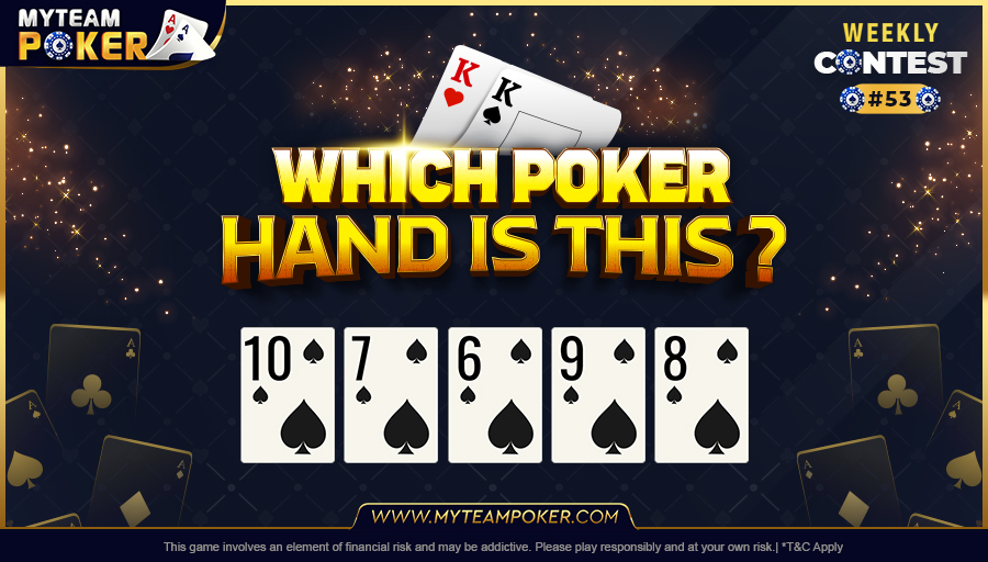 MyTeam_Poker's tweet photo. ⭐Weekly Contest #53⭐
Step 1: Comment which poker hand is this.
Step 2: Like/Comment on the recent 5 posts
Step 3: Share a screenshot of playing #MyTeamPoker game in personal chat
👉 Selected winners will get Free Passes to MyTeamPoker Tournaments that will be held this Sunday. https://t.co/uCDnmtAHyi