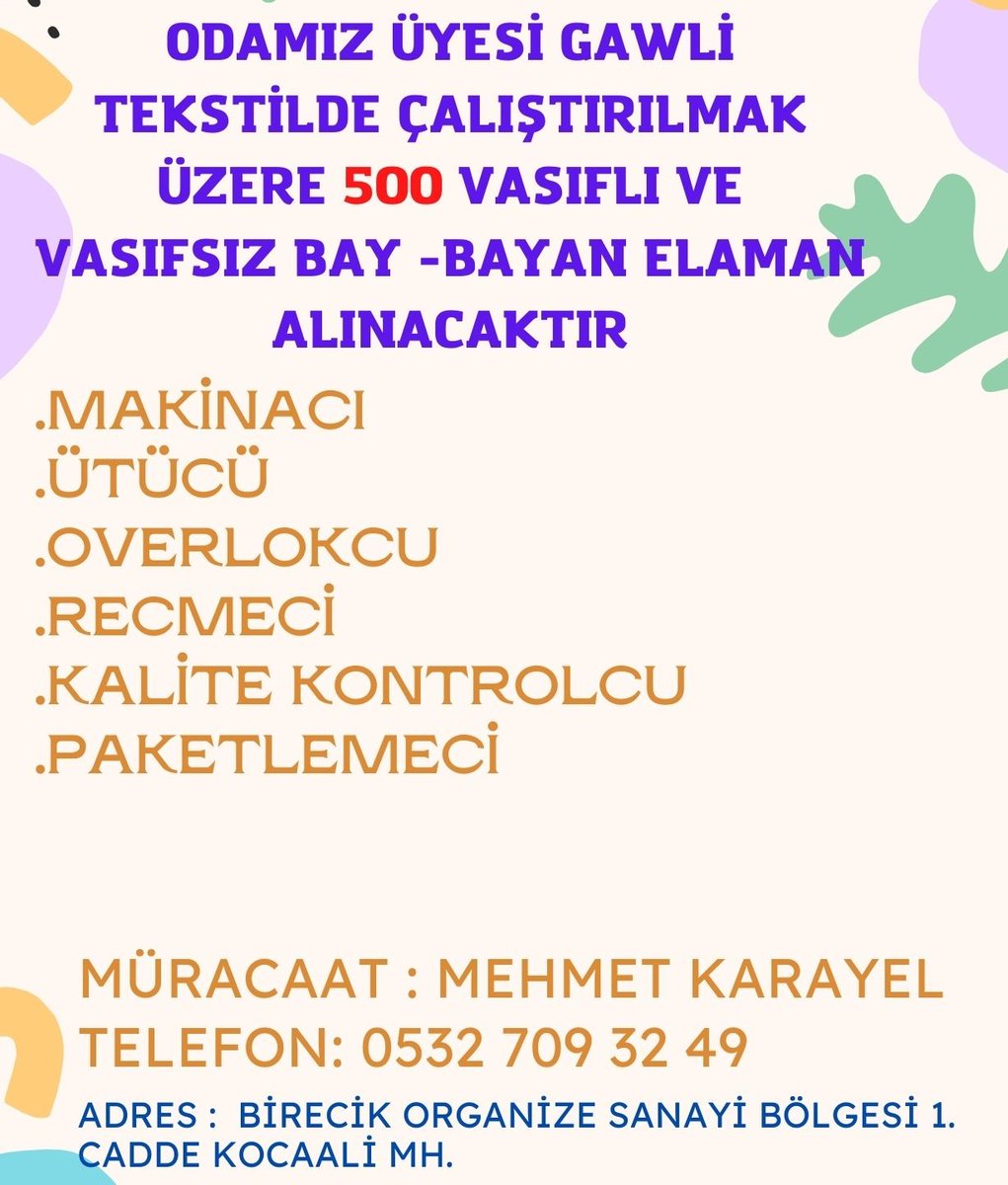 BİRECİK ORGANİZE SANAYİ BÖLGE MÜDÜRLÜĞÜ tweet media