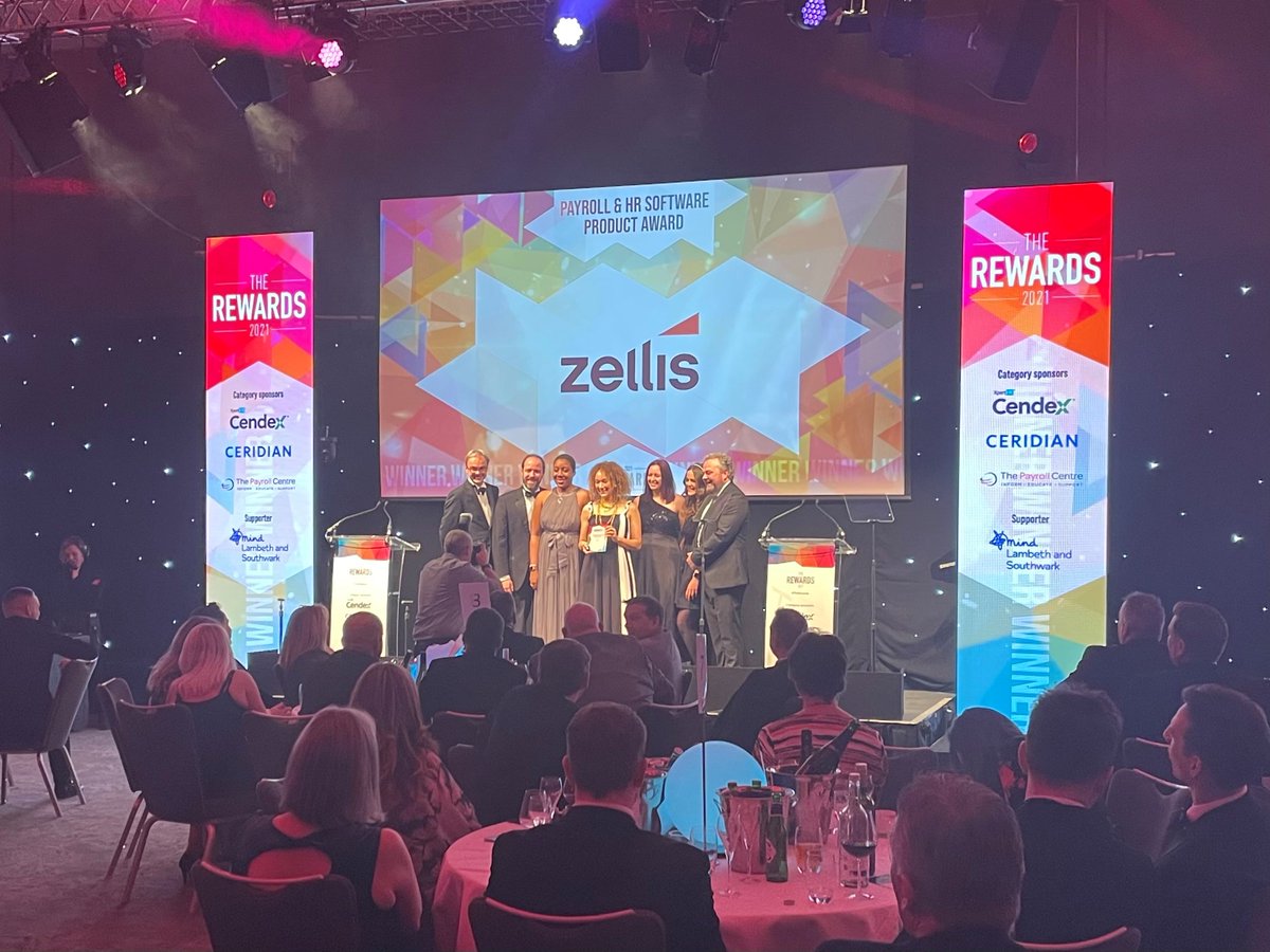 Zellis_Official's tweet photo. Thrilled to have won the #Payroll and #HR #Software Product Award at #TheRewards 2021 by @RewardStrategy last night. 🏆

And congratulations to all our customers who were shortlisted for #awards, especially @unilincoln who won Best Reward Strategy and the In-house Team Award! 🎉 https://t.co/W3ry7et0af