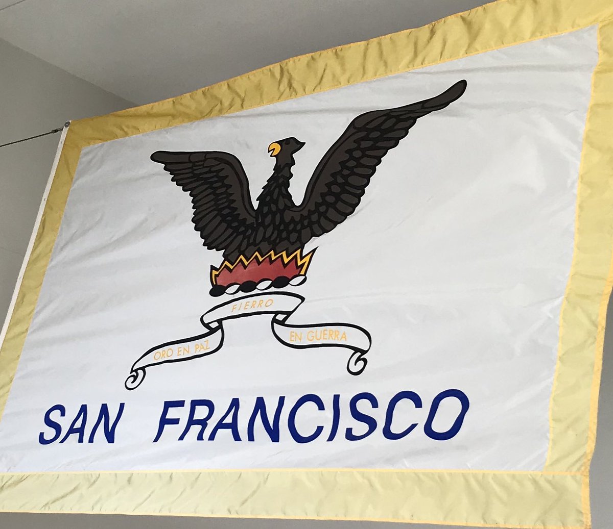 urbanlifesigns's tweet photo. I made a new flag for San Francisco… based off the original 1900 flag. @SFfogGoldFlag 
A bit different from our current turkey vulture flag (2nd image)

https://t.co/iuXBJvtgtq https://t.co/reIe7ZEP3n