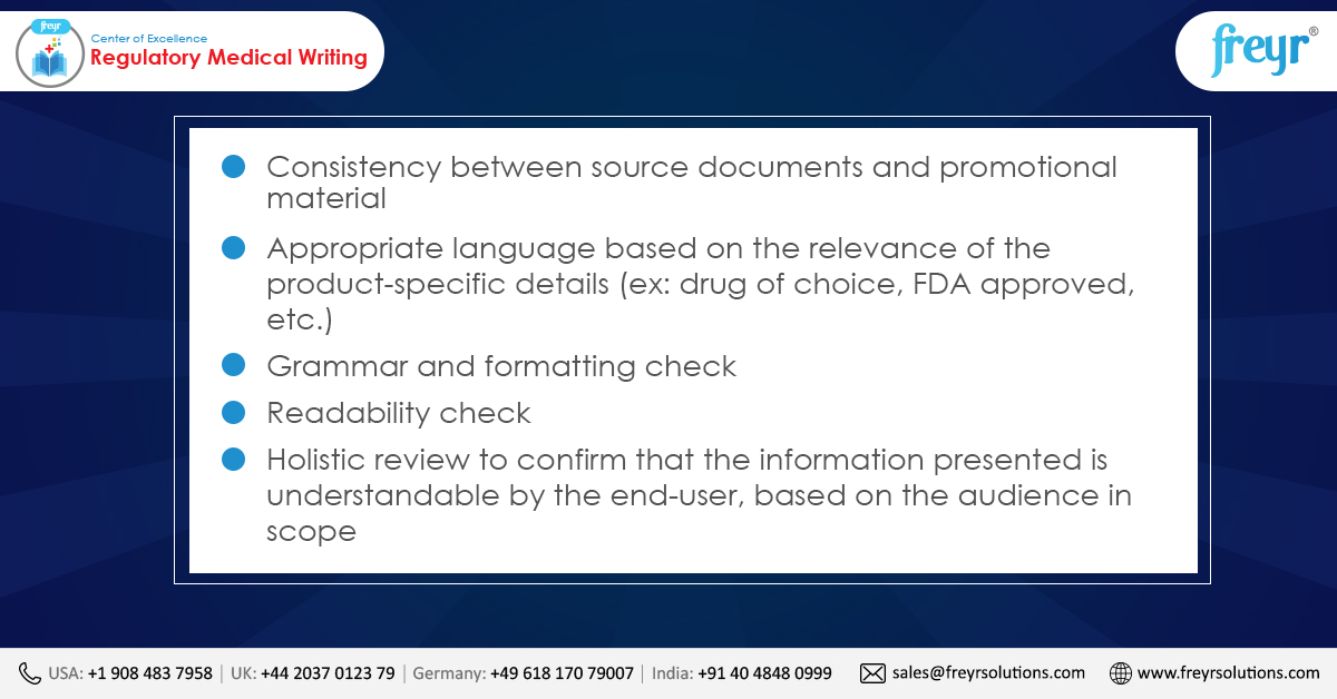 FreyrSolutions's tweet photo. Data, language, and #regulations are crucial to any #promotionalmaterial. The #checkpoints considered by our ‘#RegulatoryReview’ team include the following but are not limited to the same. For expert consultation, contact #Freyr https://t.co/Eg8qzwhn1y https://t.co/uXDjccHbWD