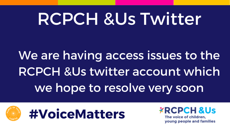 Emma_rcpch's tweet photo. We are having access issues with the @RCPCH_and_Us twitter account which we are working with @Twitter @TwitterSupport to resolve. Please get in touch with RCPCH &amp;Us through this account until full access is restored. Apologies for any inconvenience or missed messages! https://t.co/Lq7hwOtQZs