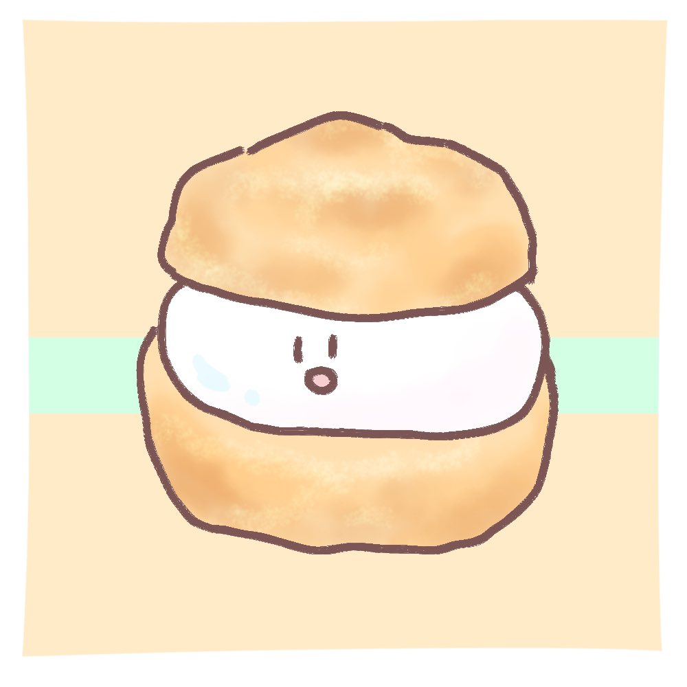 まじゃんこさん シュークリーム イラスト ゆるい Illustration T Co F3lgcx3dse Twitter