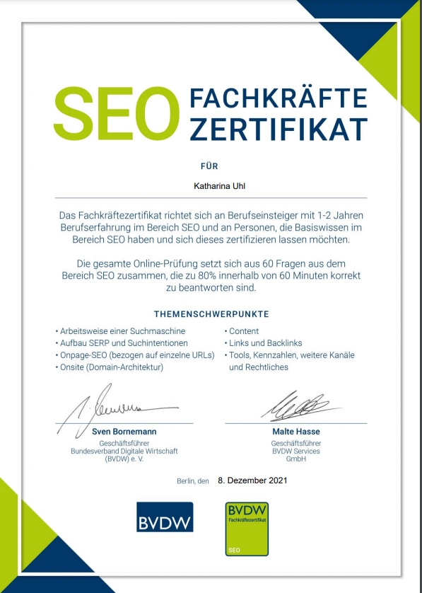 ditegra's tweet photo. 🎉Herzlichen Glückwunsch Katharina🎉

Wir gratulieren Katharina Uhl zur bestandenen SEO Fachkräfte Zertifizierung durch den BVDW. 👏🥳 https://t.co/vs9Pn07ep1