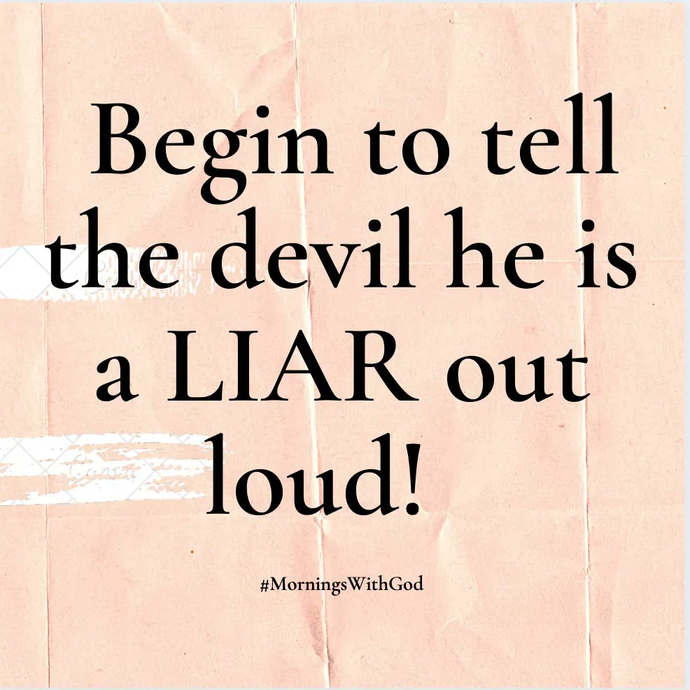 If we truly want to see ourselves through God’s eyes, we will know what He says about us and use that knowledge to rebuke the lies of Satan! Our voices have power, dont just fight back in your head! If you agree that the enemy is a liar like this tweet! #MorningsWithGod #MWG