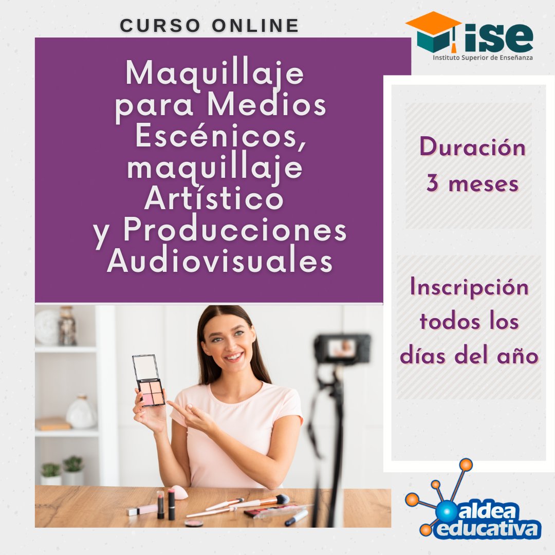 Nuestra web ᴡᴡᴡ.ᴀʟᴅᴇᴀᴇᴅᴜᴄᴀᴛɪᴠᴀ.ᴀɢ
#cursoonline #maquillaje #escenico #artistico #audiovisual #estudiaradistancia #curso #produccion
