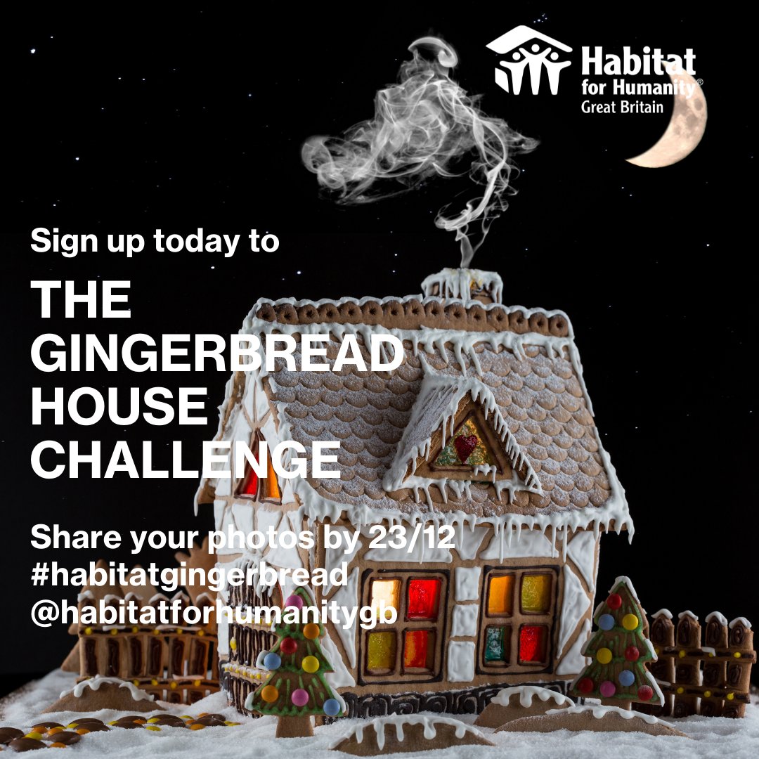 HabitatFHGB's tweet photo. Join The Gingerbread House Challenge at Home!
Channel your creativity and invite your family and friends round for some #gingerbread packed fun.

Download your pack here: https://t.co/G3hEEjma5e

#GingerbreadHouseChallenge #ChristmasFun #FeelingFestive https://t.co/YgpFY6YFtV