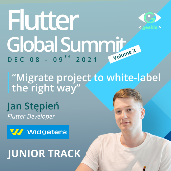 widgeters's tweet photo. Are you rewriting your #Flutter app just to apply new look? You might be interested in talk by our Jan Stępień to see how we're making a generic white-label solution from an existing project. Tune in in just 90 minutes to @GeekleOfficial Flutter Summit: https://t.co/bIYBMdTI7v https://t.co/V18xl2HhcJ