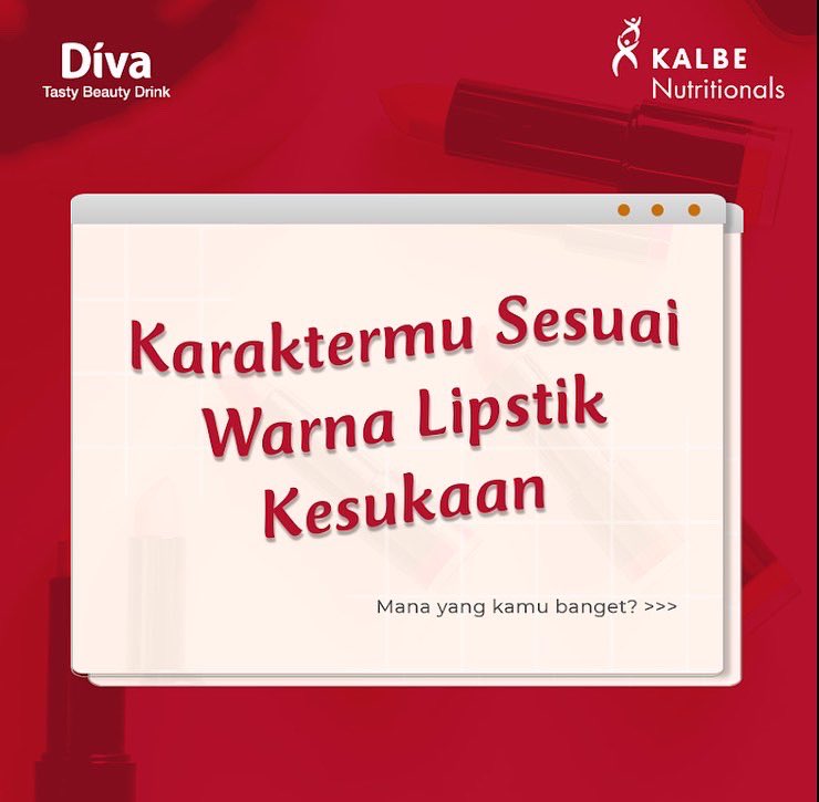 DIVABeautyID's tweet photo. Rasanya lipstik itu jadi senjata wajib buat para Ladies, di mana pun dan kapan pun. Tapi kamu tau enggak sih, kalau lipstik yang kamu pakai itu bisa mencerminkan kepribadian? Yuk, coba lihat selengkapnya. Mana nih yang kamu banget? #GlowLikeDiva https://t.co/FSNcl9pJR6