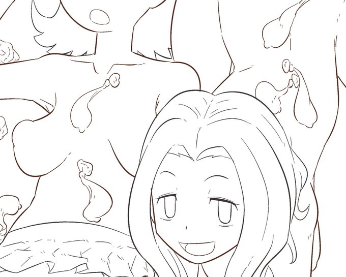 今日一日遊んでて、やっとペン入れ
はは 