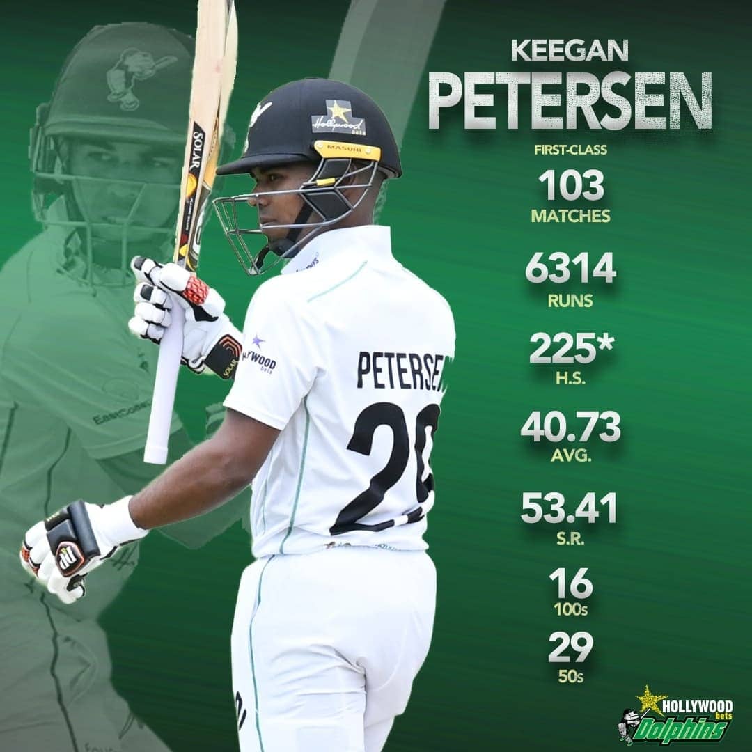 DolphinsCricket's tweet photo. #StatsAttack Here's some stats of our @Hollywoodbets Dolphins superstars who have been called up to the Proteas to take on India later this month. Best wishes @keshavmaharaj16, @KeeganKP, @sjerwee and @Prene13. We are proud of you! https://t.co/bE9zaPfHSn