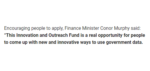 owenboswarva's tweet photo. Murphy encourages #OpenData grant applications https://t.co/EBisfk78Fk from @dptfinance (Northern Ireland) #OpenDataNI
Apply by 4 March 2022 for up to £5,000 from the @OpenDataNI Innovation and Outreach Fund https://t.co/i4bmuD772K + use data from https://t.co/ofwTojGMYa https://t.co/fiT5L9uxfa