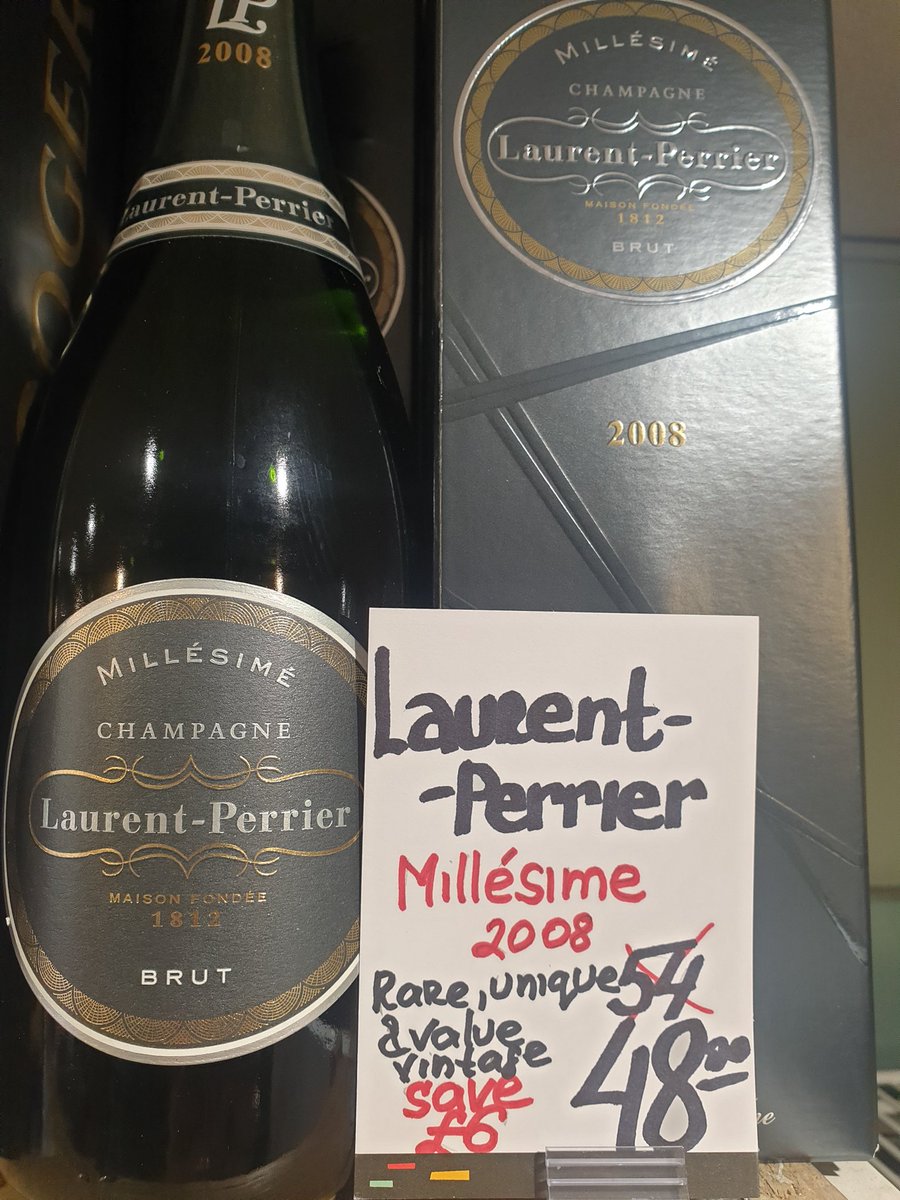 We have fantastic #PROMO 🥳🎉 
#champagne #LaurentPerrier 2008 Vintage is down to £48
Offer ends on Sunday, 12 Dec 
Dont miss the chance to celebrate this #FestiveSeason with #unique wine
"
"
#wine #blackheath #Christmas #deal #promo #oddbins #oddbinsblackheath