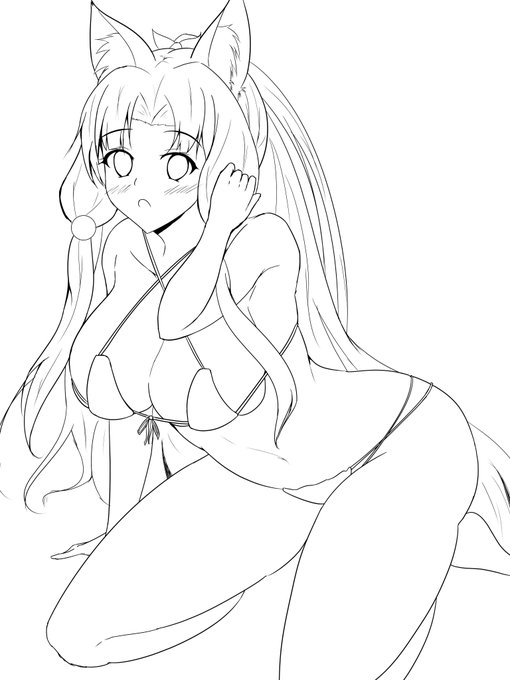 ササッとイタコ姉さん線画 