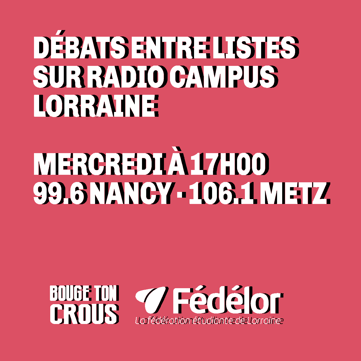 fedelorraine's tweet photo. Dans le cadre des élections CROUS, @campuslorraine organise à 17h00, un débat entre listes candidates au @Crous_Lorraine 📻

@enzo_fedelor représentera la liste de @fedelorraine https://t.co/8haEL6Idac