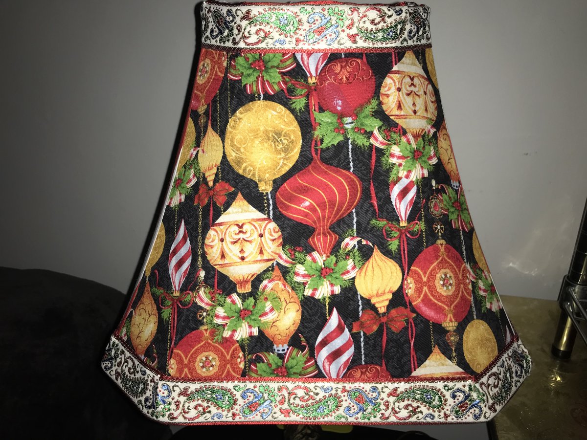 PresentAppeal's tweet photo. Christmas Lamp Shade -  Hand Sewn - Soft Lined 
Visit Present Appeal’s Dealer Booth at: 2272 Lawrenceville Highway, Decatur Georgia. https://t.co/wqVdCMsqjA