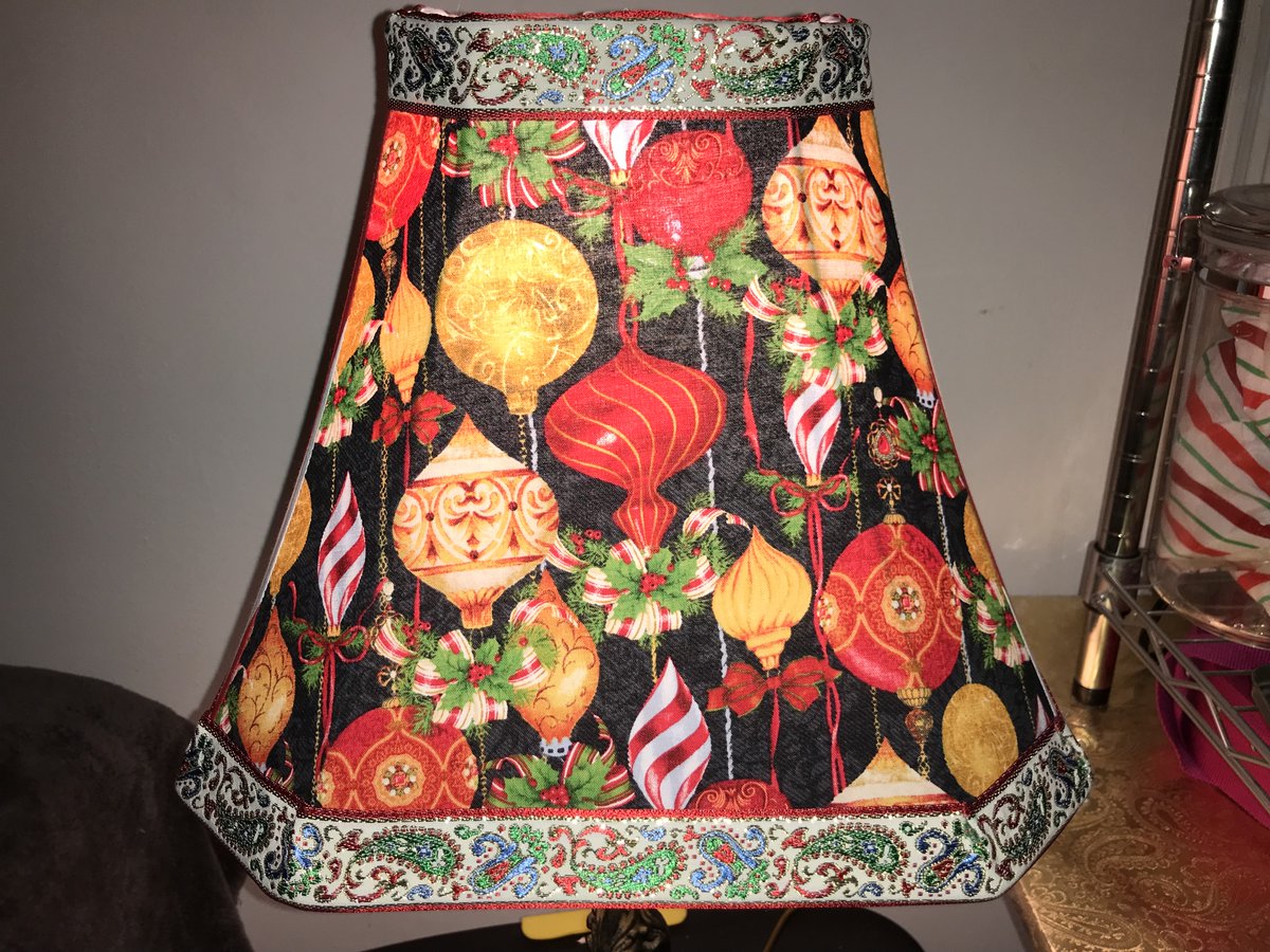 PresentAppeal's tweet photo. Christmas Lamp Shade -  Hand Sewn - Soft Lined 
Visit Present Appeal’s Dealer Booth at: 2272 Lawrenceville Highway, Decatur Georgia. https://t.co/wqVdCMsqjA