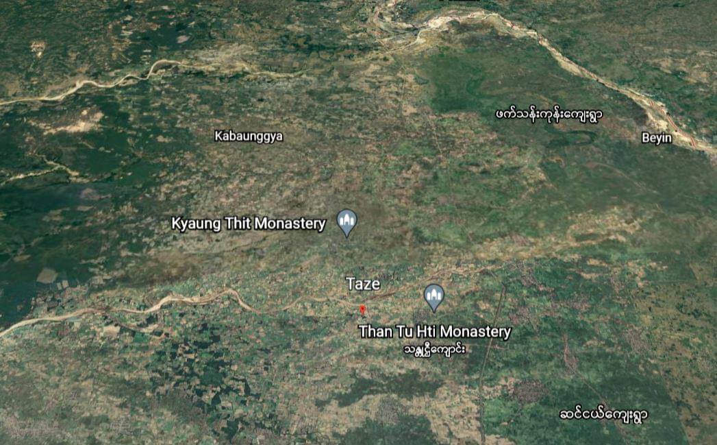 Haruonchill's tweet photo. Junta troops MURDERED 3 gold miners &amp; buried the bodies near Sinthin village in #Sagaing’s #Taze town.The victims are U Sein Lwin,40, from KanHtooMa vlg &amp; his 2 workers. They’re killed after being encountered w/ Junta troops withdrew from KarPaungKya vlg.
#WhatsHappeningInMyanmar https://t.co/vmyAbqIafs