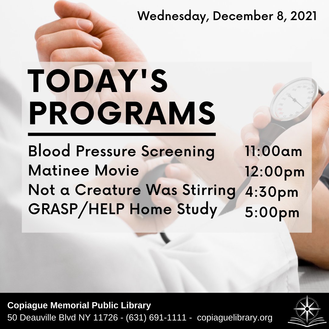 CopiagueLibrary's tweet photo. Don't miss today's programs!
https://t.co/rt7xjCiKSR
https://t.co/aVdwmnuCZY
https://t.co/1lmB4yvz2R
https://t.co/CXoCK07uqg
#CopiagueLibrary #CopiagueNY #VirtualPrograms #Libraries #CopiagueKids #Games https://t.co/IkWRd0glRl
